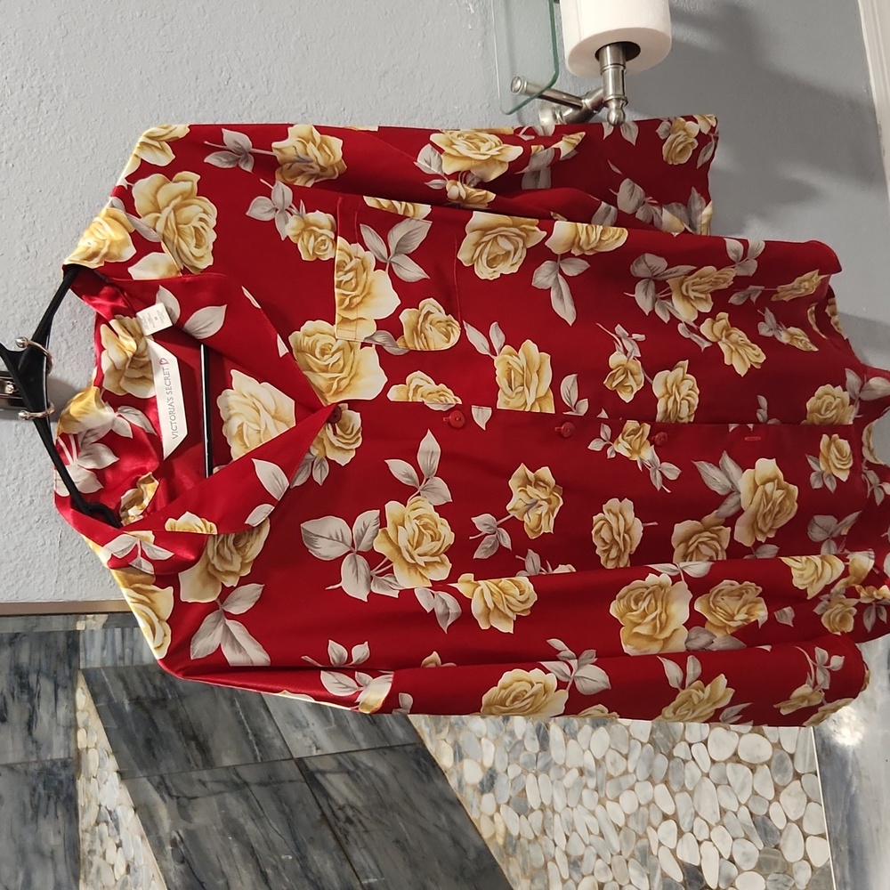 victoria secret button up night gown